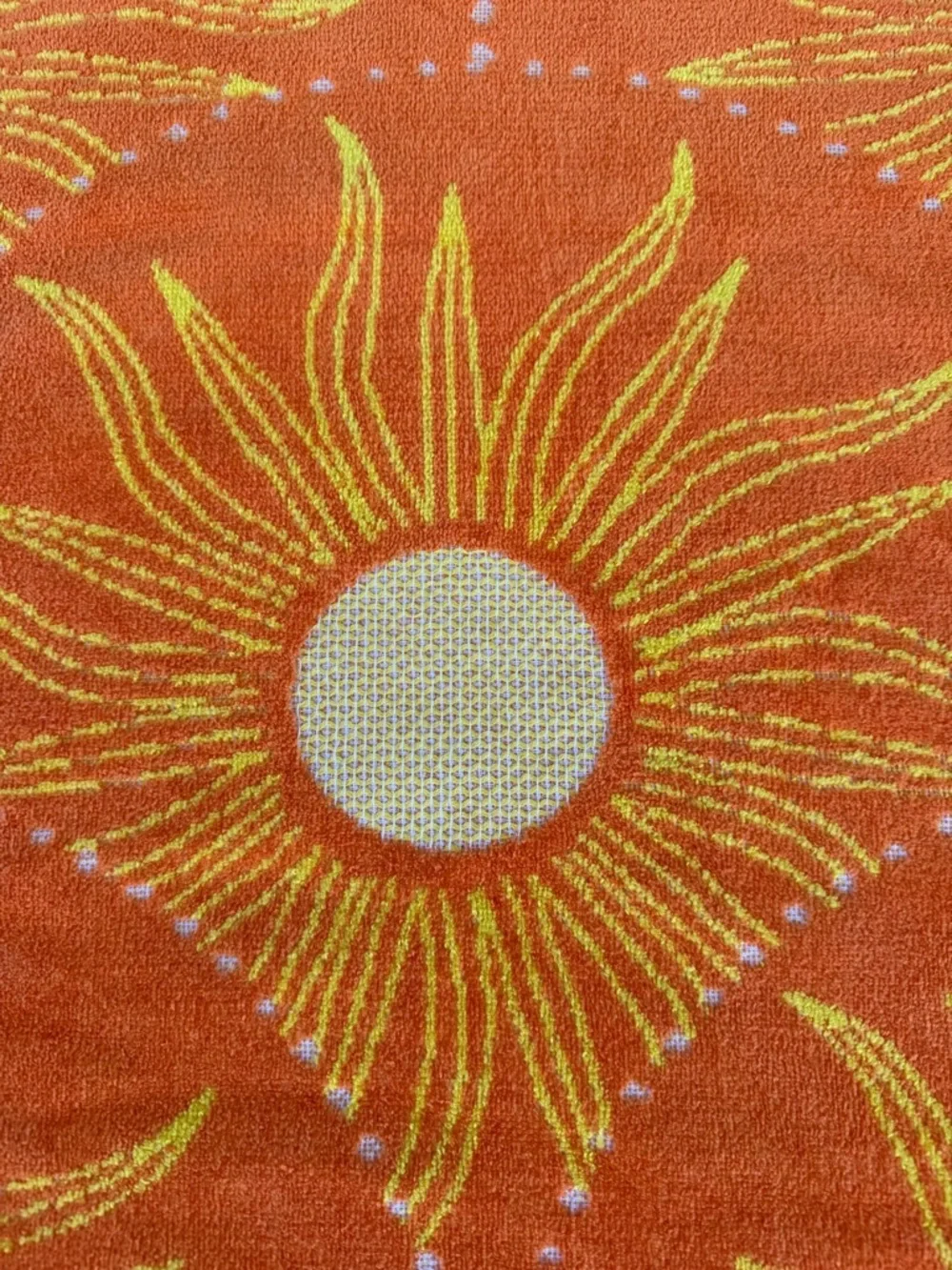 Costco Oversized Beach Towel Blazing Suns Orange Yellow 39x67 Soft 100% Cotton